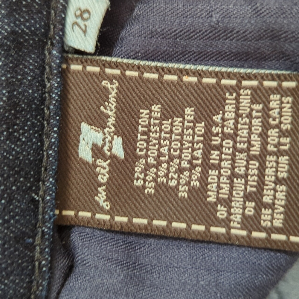 7 For All Mankind Roxanne Dark Blue Mid Rise Skinny Jeans - Picture 10 of 10
